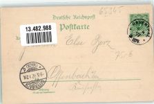65343 W6228 Rauenthal , Rheingau 1897 Gebrauchsspuren Gasthaus Nassauer Hof Lithographie
