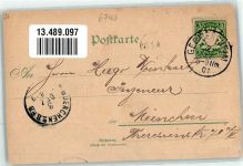 76829 W6740 Arzheim , Pfalz 1901 Gebrauchsspuren Hauptstraße Gemeindehaus Litho