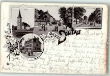 29614 W3040 Soltau 1907 Lithographie Rathaus Postamt Kriegerdenkmal Unter den Linden