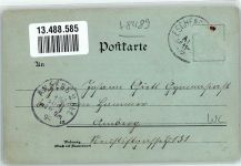 92676 W8489 Eschenbach i.d.OPf. 1899 Lithographie / Mondschein