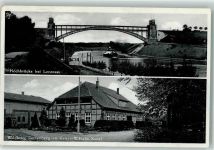 24161 W2303 Levensau Foto AK Hochbrücke Levensau Gasthaus Waldkrug