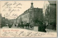 01561 O8281 Priestewitz - Dorfstraße Kutsche Pferdetränke