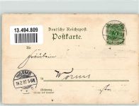 67574 W6522 Osthofen , Rheinhess 1897 Lithographie Denkmal Turnhalle