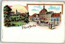 04654 O7233 Frohburg Lithographie Kutsche