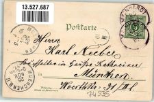 74523 W7173 Mainhardt 1897 Lithographie Ev. Kirche Schlösschen Kath. Kirche