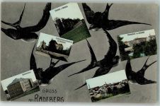 01454 O8142 Radeberg - Schwalben Röderbrücke Schoß Klippenstein Knabenschule