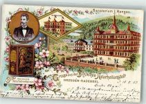 01445 O8122 Radebeul 1902 Lithographie Sanatorium Bilz Portrait Bilz Kurhaus Nr. 3