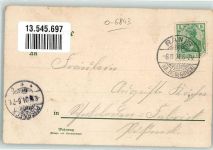 07389 O6843 Ranis 1904 Lithographie Gut Heil Turnergemeinde XIII. Kreis Saalgau