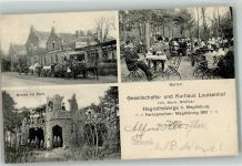 39175 O3101 Heyrothsberge 1911 Foto AK Gesellschafts- und Kurhaus Louisenhof Gartenwirtschaft Park Grotte