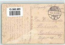 01558 O8280 Großenhain , Sachs 1915 Gebrauchsspuren Bahnhofstraße Postamt Radfahrer