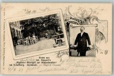 1170 Wien 17. Bezirk, Hernals 1904 Gebrauchsspuren Gasthaus Höchster Heuriger zur Himmelmutter am Schafberg Dornbach