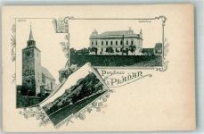 Kolin Köln an der Elbe Foto AK Kirche Schule Planany