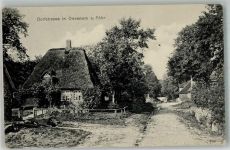 25938 W2270 Oevenum - Dorfstrasse in Oevenum Reetdach-Haus
