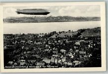 88079 W7993 Kressbronn am Bodensee - Fliegeraufnahme Zeppelin-Luftschiff über dem Bodensee