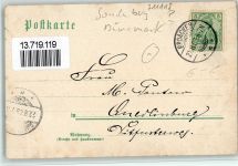 Broager Broacker 1903 BOAKC Kirche Sparkasse Nygade Lithographie