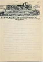 33803 W4803 Steinhagen , Westf Briefkopf Geschäftsbrief von 1929 Friedr. Niederstadt Steinhger und Kornbrennerei