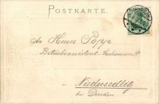 01683 O8255 Nossen 1909 Prägedruck Passepartoutkarte Schloss Nossen Freiberger Mulde Wappen