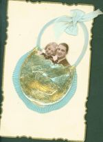 Papier und echte Stoff Applikationen Collage