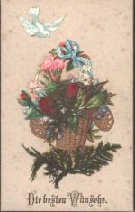 Collage mit echten Pflancen 11 cm x 7 cm Blume Collage