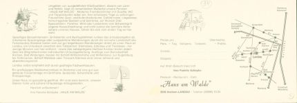 34454 W3548 Landau , Waldeck KEINE AK Pension Gasthaus Cafe Haus am Walde Innen- und Aussenansicht Klappkarte Kühe