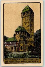 65375 W6227 Hallgarten , Rheingau Künstlersteindruck Hallgarter Zange Aussichtsturm und Schutzhaus