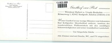 82442 W8111 Saulgrub Klapp AK Gasthaus Zur Post