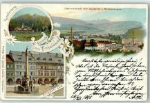 Trutnov Trautenau 1898 Lithographie Kapellenberg Ringplatz Fabrik Obervorstadt Aupathal Schneekoppe