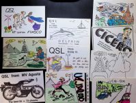 Lot mit 25 AK wenige mehrfach Qsl-Karte Posten 21 bis 100 AK