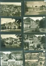 07356 O6850 Lobenstein , Thür Kleinposten bis 20 Lot mit 8 AK Sanatorium Moorbad Punkte auf den Plastikhüllen