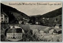 08309 O9405 Eibenstock 1906 Gebrauchsspuren Gasthaus Oberwildental