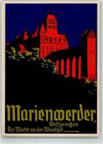 Marienwerder Kwidzyn Künstlerkarte Westpreußen die Macht an der Weichsel
