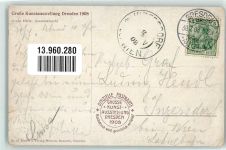 O8000 Dresden Nr. 12 Große Halle Jugendstil Architektur Kunstausstellung 1908