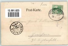 96523 O6406 Steinach , Thür 1905 Gebrauchsspuren Lithographie Bahnpost Coburg Lauscha Zug 759 26.5.05