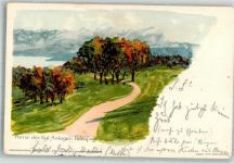 82340 W8133 Feldafing 1898 Lithographie Adelskorrespondenz