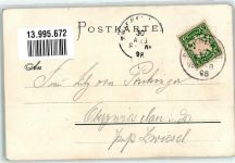 82340 W8133 Feldafing 1898 Lithographie Adelskorrespondenz