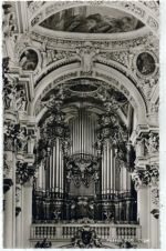94032 W8390 Passau um 1950-60 - Passau, Dom innen/cathedral indoor, gezackter Rand,Josef Brand
