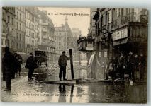 Paris Hochwasser 1910 le Faubourg St. Antonie Hochwasser Foto AK