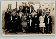 Prachatice Prachatitz Foto AK Familienfoto Ort handschriftlich
