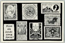 Briefmarken Abbildungen Esperanto Kongreso in versch. Ländern Esperanto 1956