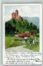 W6749 Erlenbach bei Dahn, b Bad Bergzabern Burg Berwartstein Biese, K. 1907 Künstlerkarte