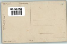 sign. Panitzsch Am Nachmittag Junge Frau mit Stickrahmen Moderne Meister Verlag Arthur Rehn & Co. No. 238 Sticken Künstlerkarte