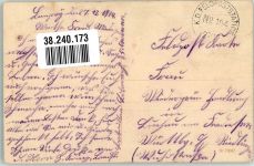 Leuven Louvain / Löwen 1914 Foto AK Denkmal Juste Lipse Feldpost WK I Nr. 104