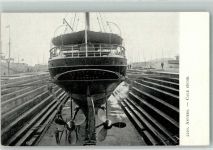 Antwerpen Anvers Dampfer im Trockendock Werft Gebrauchsspuren