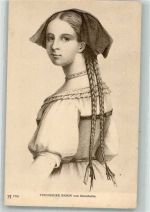 67470 Niederroedern Foto AK Portrait Friederike Brion von Sesenheim