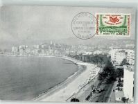 06150 Cannes 1960 Sonderstempel Marke bildseitig Schwimmbad Strand