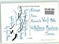 06150 Cannes 1960 Sonderstempel Marke bildseitig Schwimmbad Strand