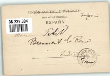 Fuenterrabia Hondarribia 1905 Foto AK Marke bildseitig