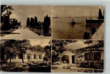 Balaton Plattensee Foto AK Hafen Gasthaus