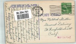 Huntington 1945 Foto AK Postamt Auto