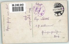 57200 Sarreguemines 1917 Foto AK Feldpost WK I Zensurstempel